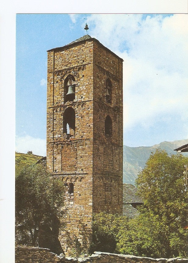 Postal 031109 : Pirineo de Lerida. Alto Ribagorza. El vale de Bohi. Campanario romanico de Durro