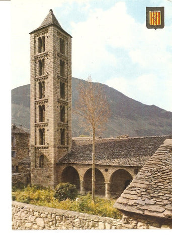 Postal 031111 : Pirineu Catala (Lleida). Vall de Bohi. Erill Lavall. Esglesia romanica de Sainta Eulalia