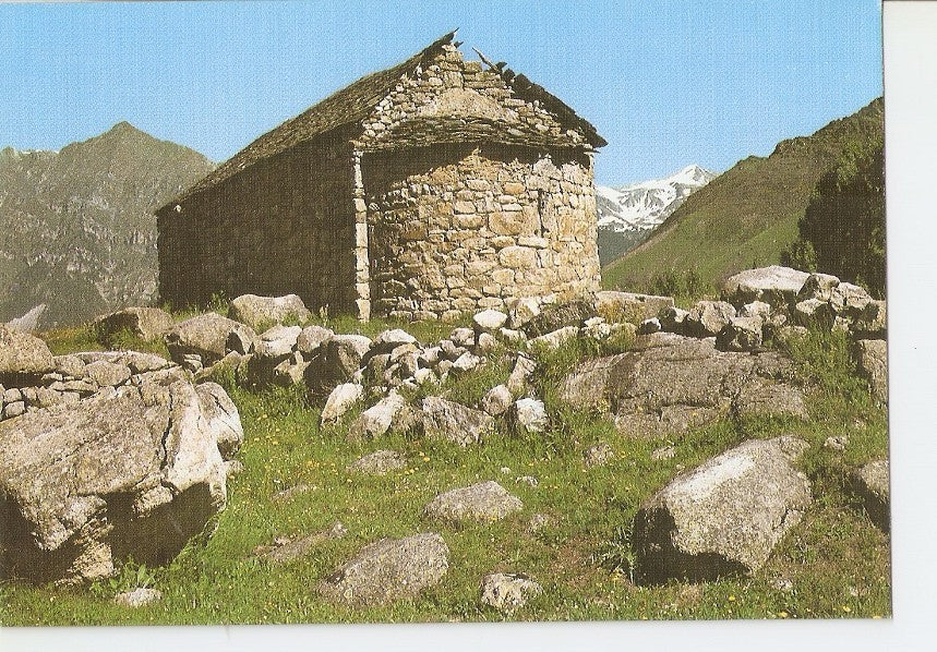 Postal 031116 : Vall de Boi. Esglesiola romanica de Sant Quirç