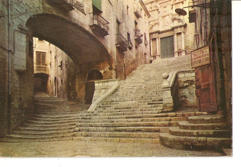 Postal 031122 : Gerona. Palacio del Vizcondado y fachada de San Martin