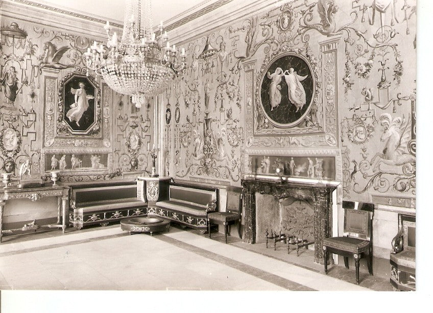 Postal 031129 : El Escorial. Palacio de los Borbones. Tapicerias estilo Pompeyano