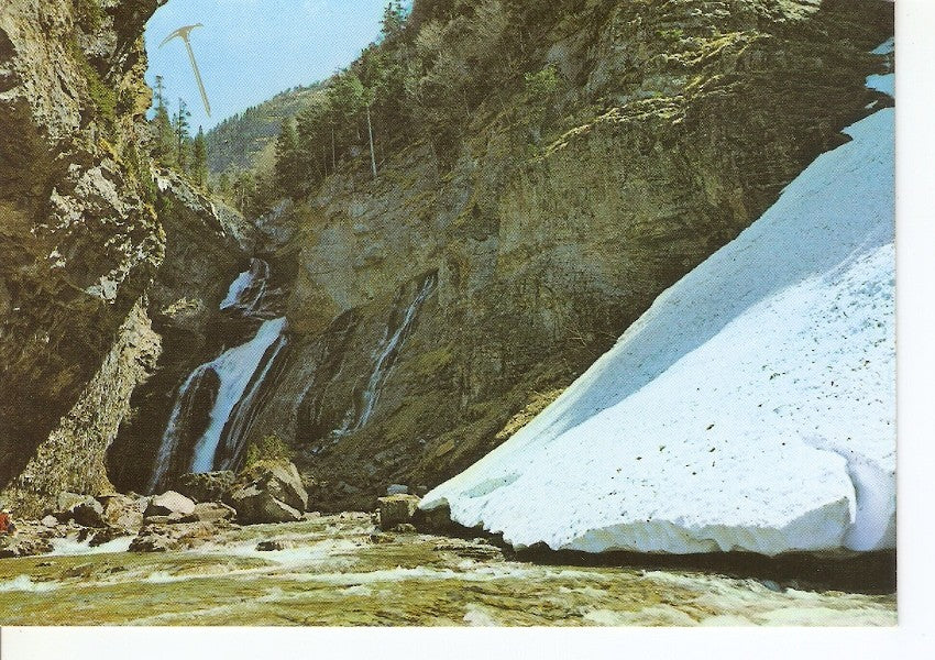 Postal 031242 : Parque Nacional de Ordesa. Pirineo Aragones. Cascada del Estrecho y Nevero
