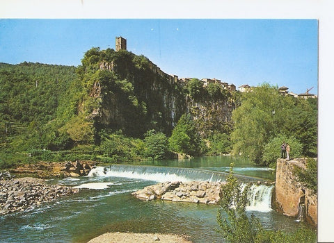 Postal 031261 : Castellfullit de la Roca (Girona). Rio Fluvia y vista parcial