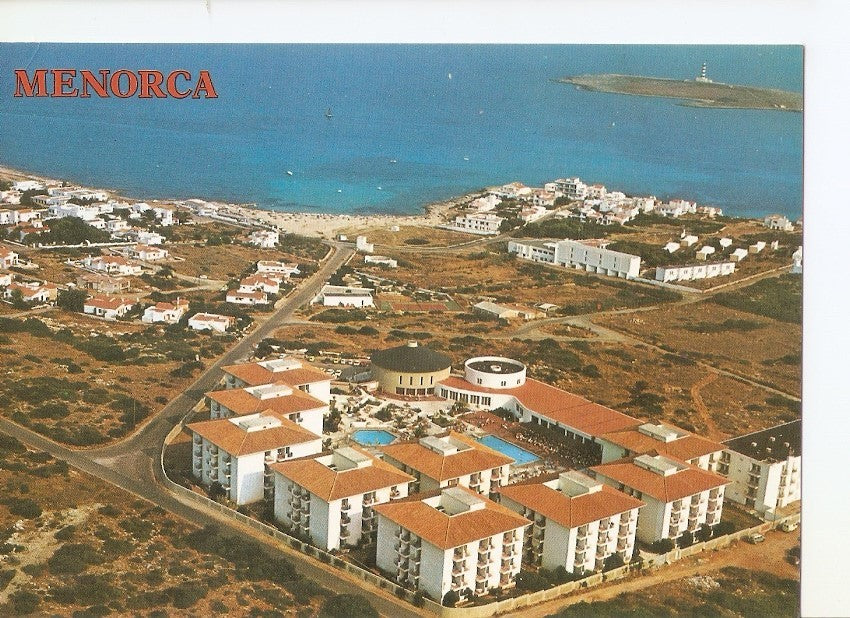 Postal 031285 : Punta Prima. Hotel pueblo. Vista aerea