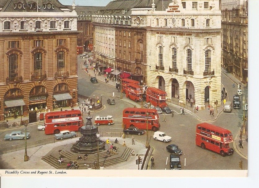 Postal 031302 : Piccadilly Circus and Regent Street London. The Statue of Eros is by Sir Alfred Gilbert