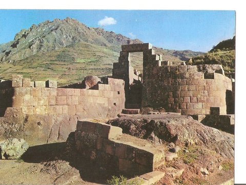 Postal 031347 : Torreon de Pisaq. Observatory tower in the ruins of Pisaq. Pisaq-Peru