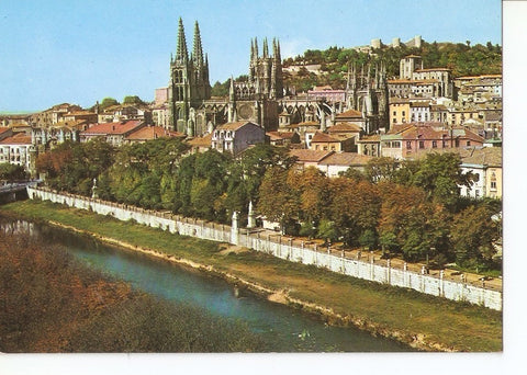 Postal 031362 : Burgos. Paseo del Espolon y Catedral 
