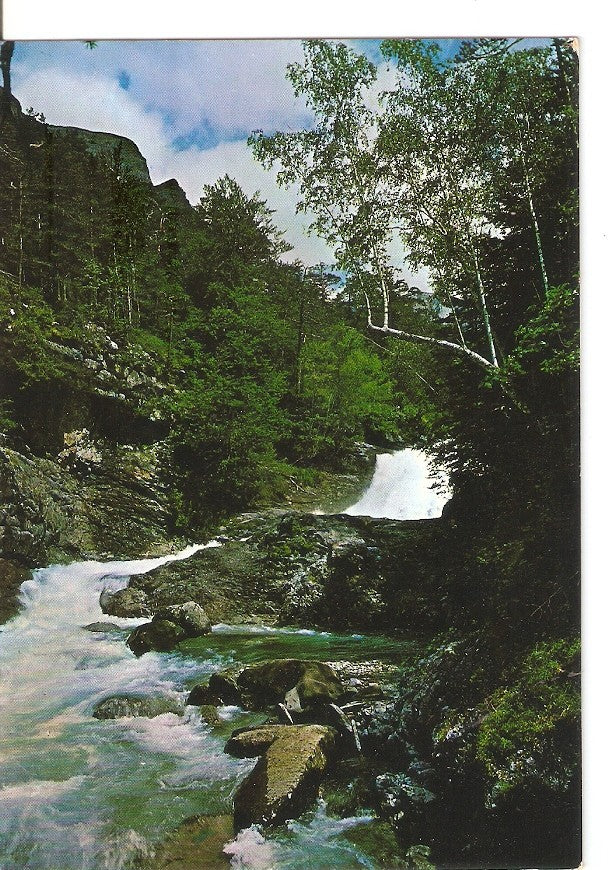 Postal 031396 : Parque Nacional de Ordesa (Pirineo Aragones). Cascada Tomborrotera en el rio Arazas