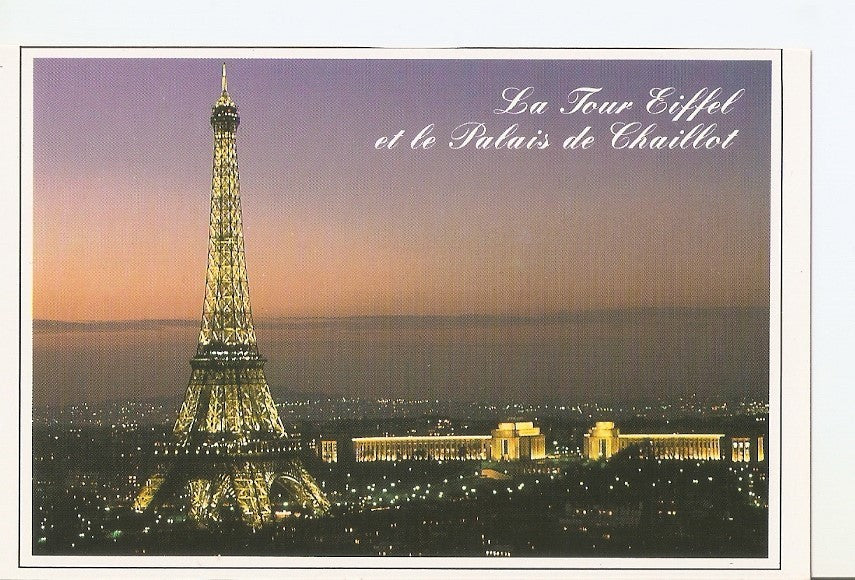 Postal 031500 : Paris la nuit. La Tour Eiffel et le palais de Chaillot illumines
