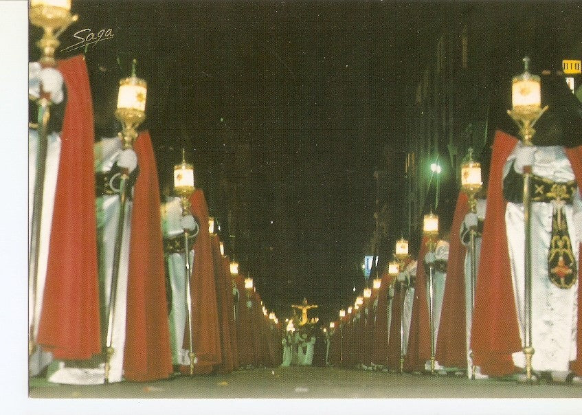Postal 031539 : Real e ilustre Cofradia de Nuestro Padre Jesus Nazareno (Marrajos). Agrupacion La Lanzada. Semana Santa - Cartagena