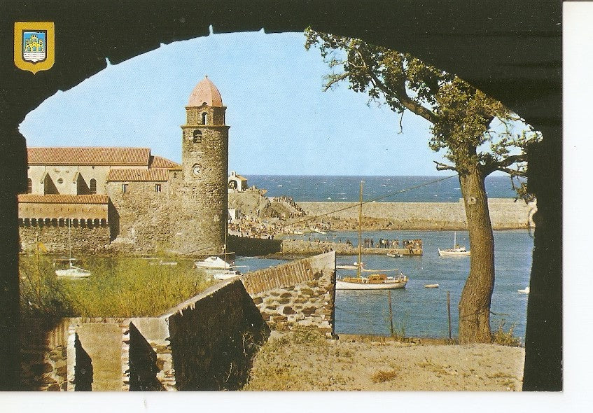 Postal 031558 : Collioure. Vue sur le port et leglise Saint Vincentm depuis le Château des Templiers