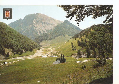 Postal 031587 : Pirineo Aragones (Huesca) Anso (Valle de Zuriza) al fondo Peña Euzcarri