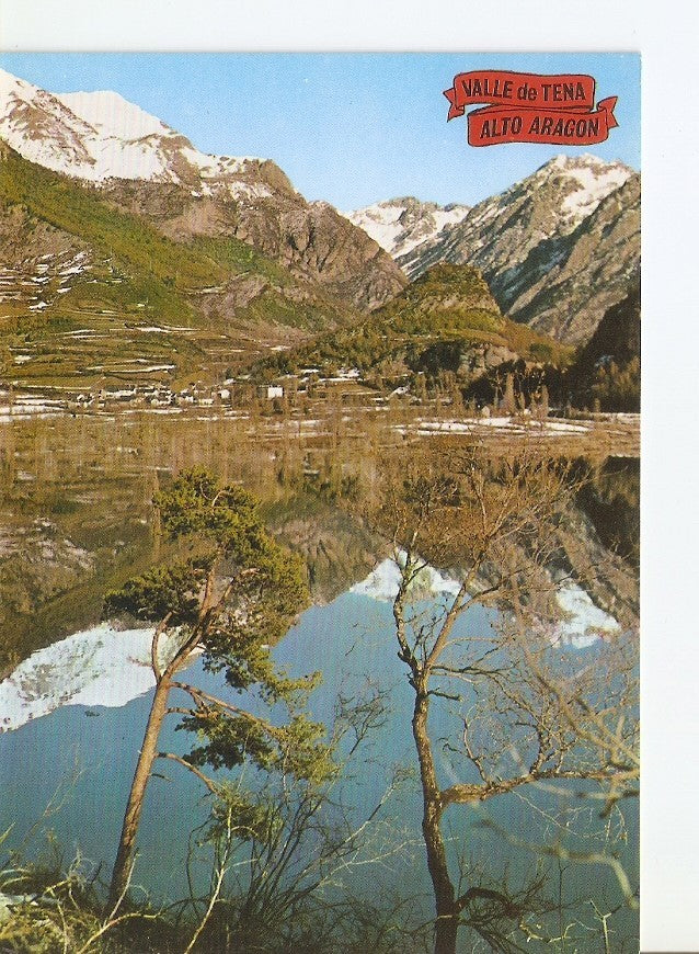 Postal 031592 : Alto Aragon - Huesca. Embalse de Bubal. Enfrente el Pueyo de Jaca