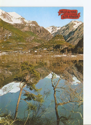 Postal 031592 : Alto Aragon - Huesca. Embalse de Bubal. Enfrente el Pueyo de Jaca