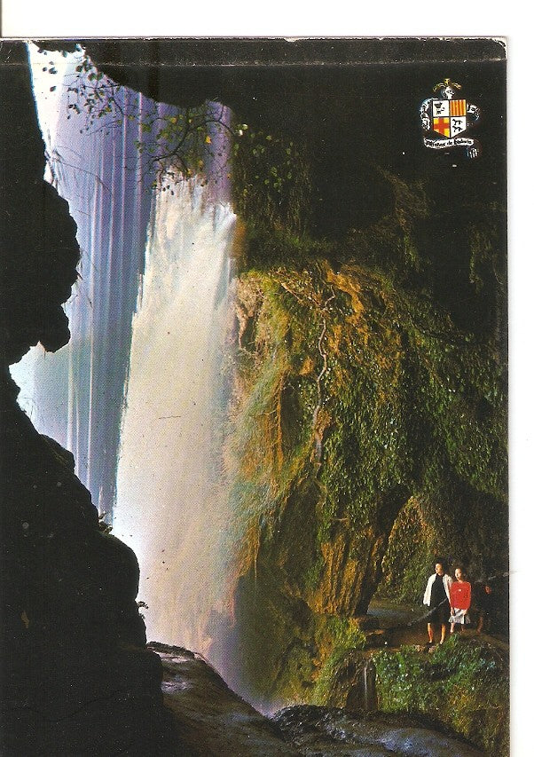 Postal 031645 : Sota la cascada. Mil anys dHistoria. Sant Miquel del Fay