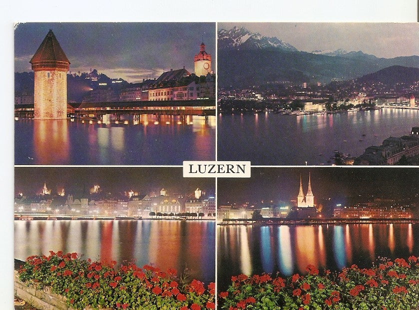 Postal 031657 : Lucerne by night