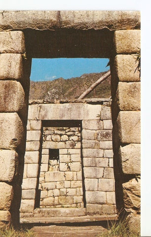Postal 031684 : Machupicchu Cuzco Peru. Vanos de entrada en Zona Real