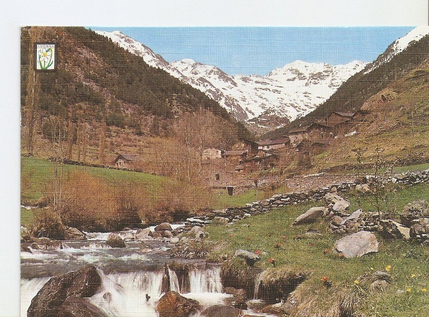 Postal 031726 : Valls dAndorra. Arinsal. Vista parcial y rio Arinsal