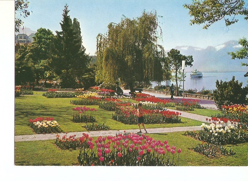 Postal 031781 : Montraux. Flower-beds on Lake front