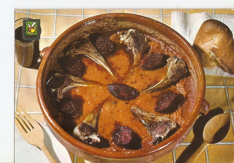 Postal 031788 : Platos tipicos. Costillas a la navarresa