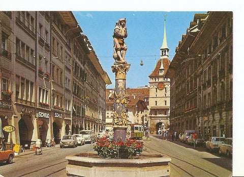 Postal 031814 : Berne. La Fontaine du Jouer de cornemuse