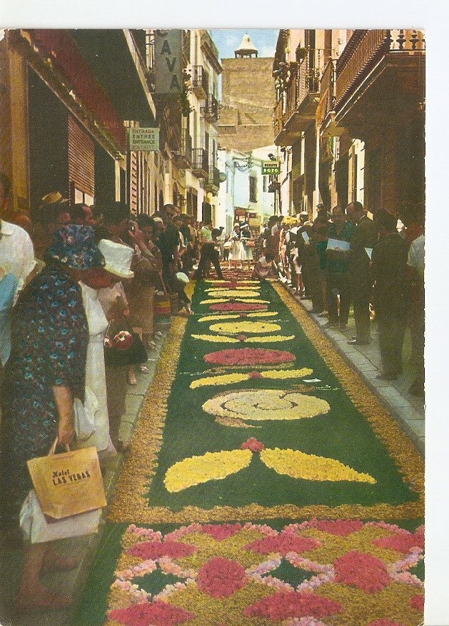Postal 031822 : Sitges. Alfombra de Carpus en la calle Mayor