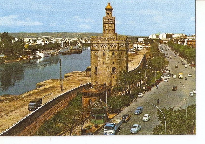 Postal 031839 : Sevilla Torre del Oro Paseo Colon y Guadalquivir