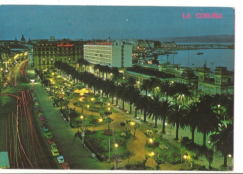 Postal 031865 : La Coruña. Avenida los Cantones y jardines