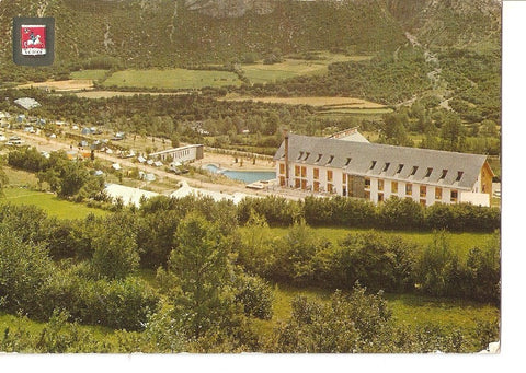 Postal 031926 : Pirineo Aragones (Huesca). Torla. Bello aspecto del Hotel y Camping Ordesa