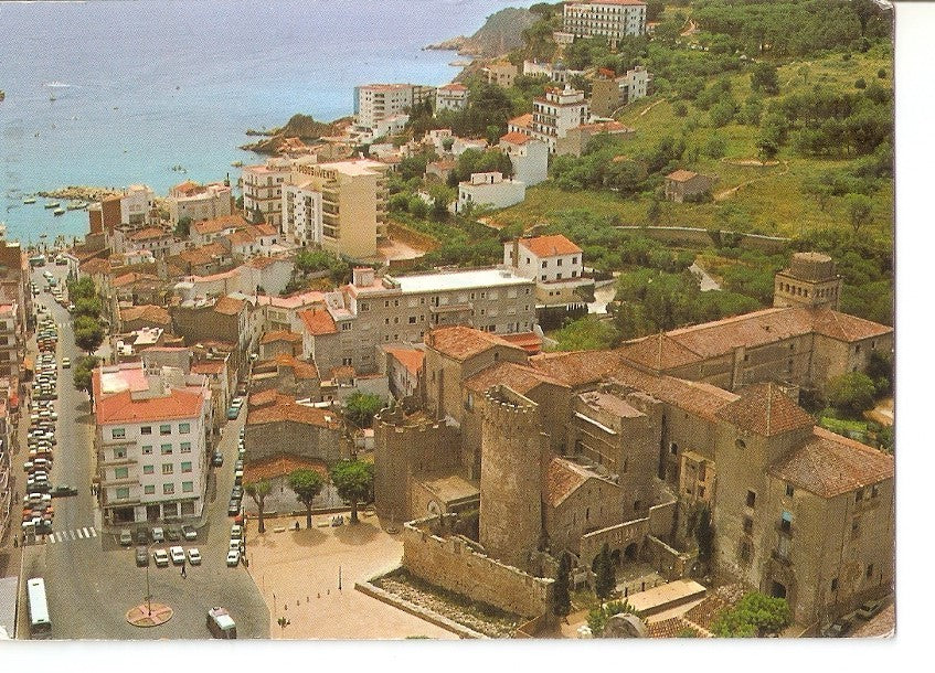 Postal 031929 : Costa Brava San Feliu de Guixols. Iglesia Parroquial torre del Fumy. Porta Ferrada