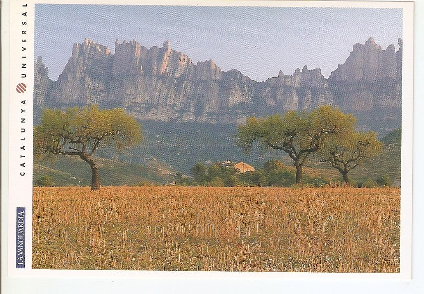 Postal 031975 : Montserrat. La Serra dOr desde la comarca del Bages