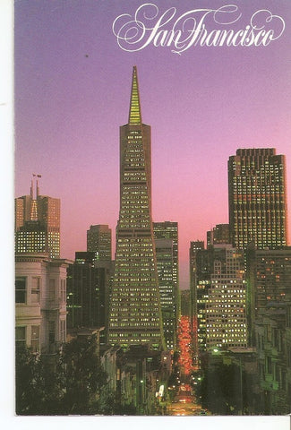 Postal 032051 : The Financial District at night San Francisco