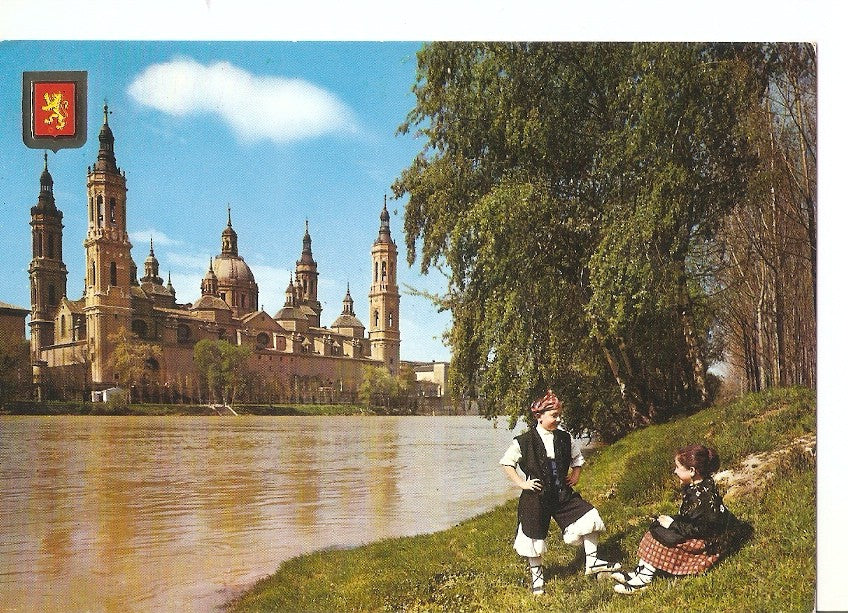 Postal 032065 : Zaragoza Basilica del Pilar. Rio Ebro