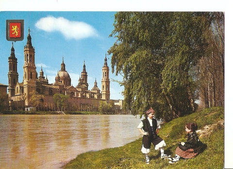 Postal 032065 : Zaragoza Basilica del Pilar. Rio Ebro