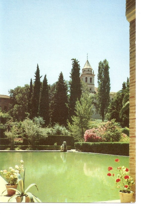 Postal 032114 : Granada. Alhambra. Santa Maria de la Alhambra desde el Partal