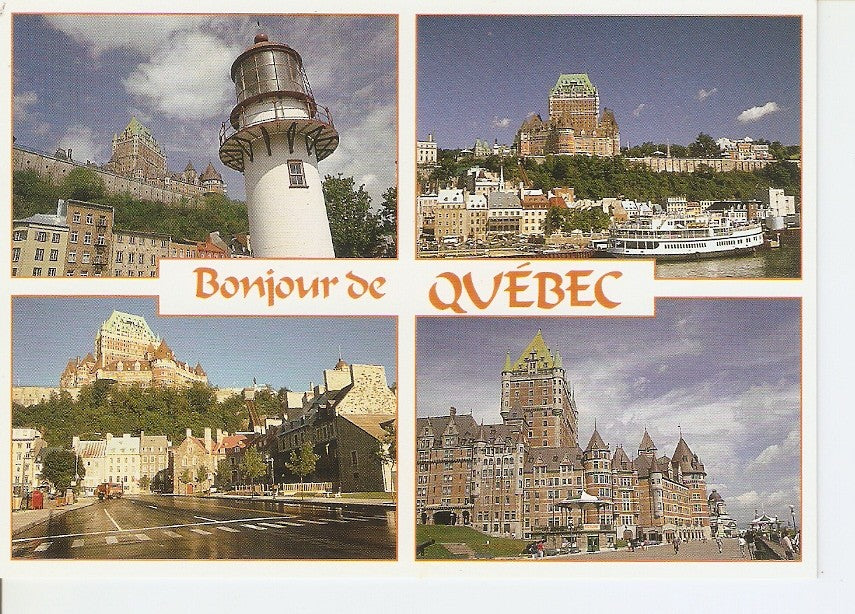 Postal 032125 : Quebec. Château Frontenac de differents points dobservation