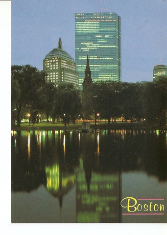 Postal 032128 : The Hancock Buildins at Dusk Boston Massachussetts