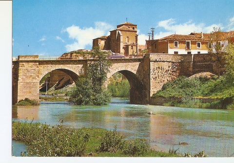 Postal 032132 : Carrion de los Condes (Palencia). Rio Carrion e Iglesia Ntra. Sra. De Belen