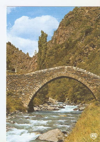 Postal 032189 : Valls dAndorra. La Massana. Pont Romanic de Sant Antoni