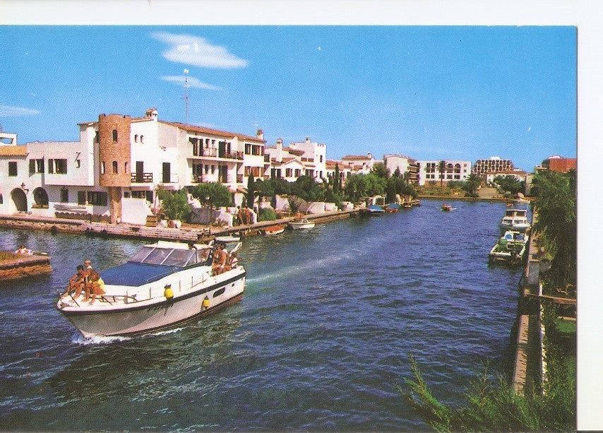 Postal 032291 : Costa Brava Empuriabrava. Detalle de los Canales
