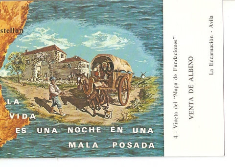 Postal 032292 : Viñeta del Mapa de Fundaciones Venta de Albino. La Encarnacion - Avila