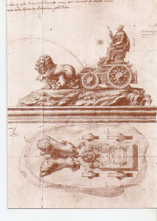 Postal 032295 : Museo Municipal - Madrid. Ventura Rodriguez. La fuente de la Cibeles (Pluma y aguada)
