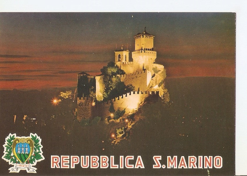 Postal 032306 : Repubblica di San Marino. La prima Torre - Notturno