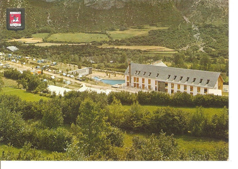 Postal 032371 : Pirineo Aragones (Huesca) Torla. Bello aspecto del hotel y Camping. Ordesa