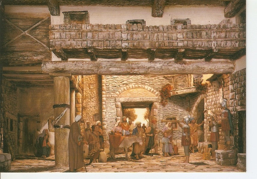 Postal 032445 : Monestir de Solius (Baix Emporda). Pessebre. Edicto de empadronamiento