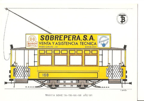 Postal 032449 : Tranvia Serie 134-139-166-168. Año 1911