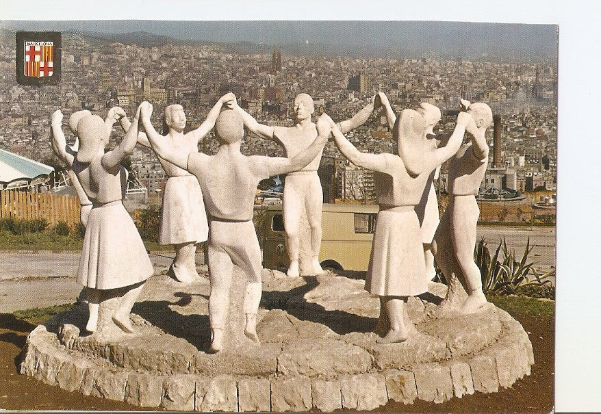 Postal 032488 : Barcelona.  Monumento a la Sardana. Escultor J. Cañas