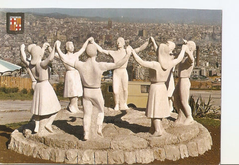 Postal 032488 : Barcelona.  Monumento a la Sardana. Escultor J. Cañas