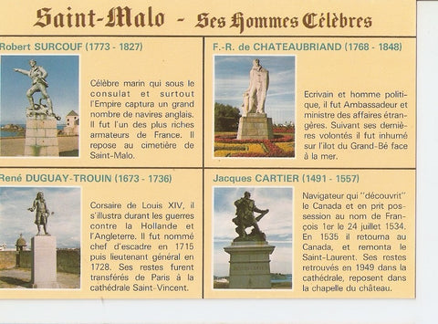 Postal 032501 : Sanit Malo - Cite Corsaire. Berceau dhommes celebres. Le Cote dEmeraude