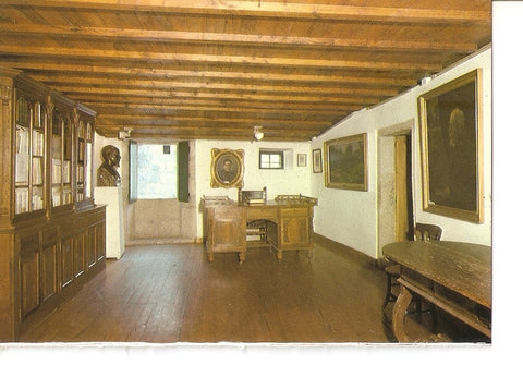 Postal 032519 : Casa - Museo de Rosalia. Biblioteca de Murguia